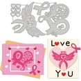 thumbnail image 1 of 1Set Breast Cancer Festival Embossing Template Pink Ribbon Carbon Steel Die Cuts Love and Wing Embossing for Scrapbooking Card DIY Craft, 1 of 7