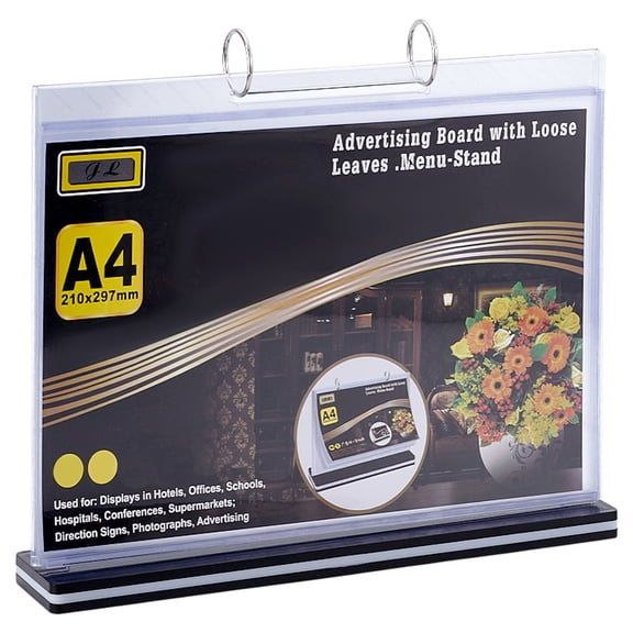 1Set Calendar Acrylic Table Card Display Frame with Plastic Findings Rectangle Clear 6x31.1x27.5cm