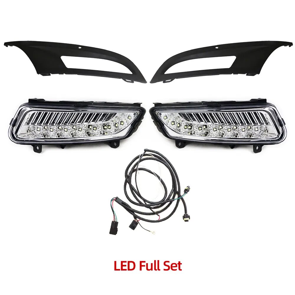 1Set Car LED fog lamp DRL For VW Volkswagen Polo MK8 6R 2011 2012 2013