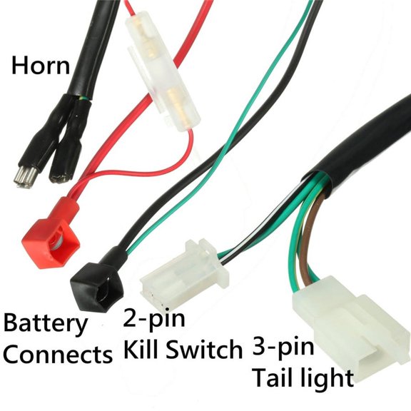 1Set Car Wiring Harness Loom For Chinese Electric Start Quads 50cc 70cc 90/110cc
