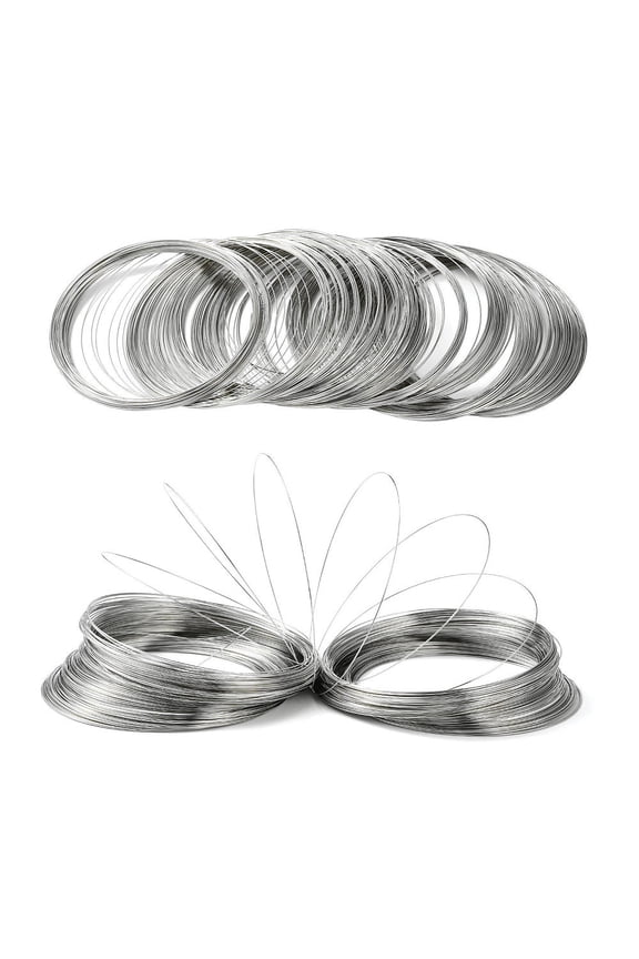 1Set Carbon Steel Memory Wire for Collar Necklace Making Necklace Wire Nickel Free Platinum inner diameter : 11.5cm Wire : 0.6mm(22 Gauge) 100 circles/set Mixed Color DIY DIY