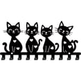 thumbnail image 1 of 1Set Cats Key Holder Wall Mount Animal Key Hanger 10 Hooks Farmhouse Key Holder for Wall Key Rack Metal Key Organizer Key Hooks for Dog Leash Home Kitchen Entryway Front Door, 1 of 7