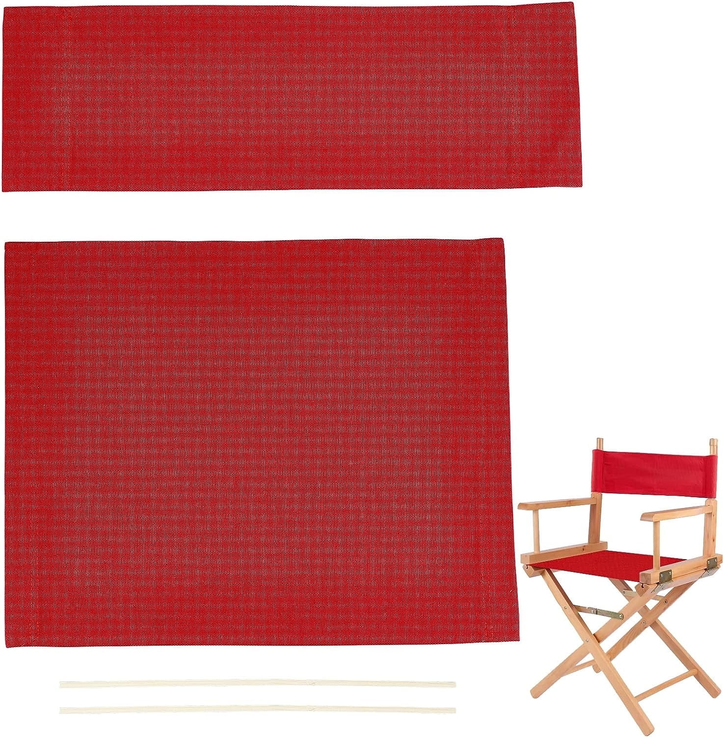 1Set Chair Replacement Canvas Red Casual Directors Chair Cover Kit