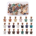 thumbnail image 1 of 1Set Cheriswelry DIY Star Wishing Bottle Making Kits with Glass Bottles and Natural & Synthetic Gemstones Chip Beads and Cork Stopper Bottle: 25x20x12mm Hole: 6mm 20pcs/set, 1 of 8