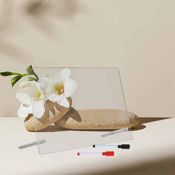 1Set Clear Acrylic Writing Board Desktop Memo Board for Home Daily Plan and Reminder