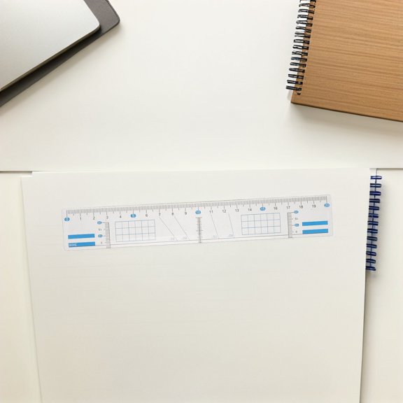 1Set Clear Plastic Ruler for Drawing with Grid Lines Multi Purpose Parallel Line Scribing Tool