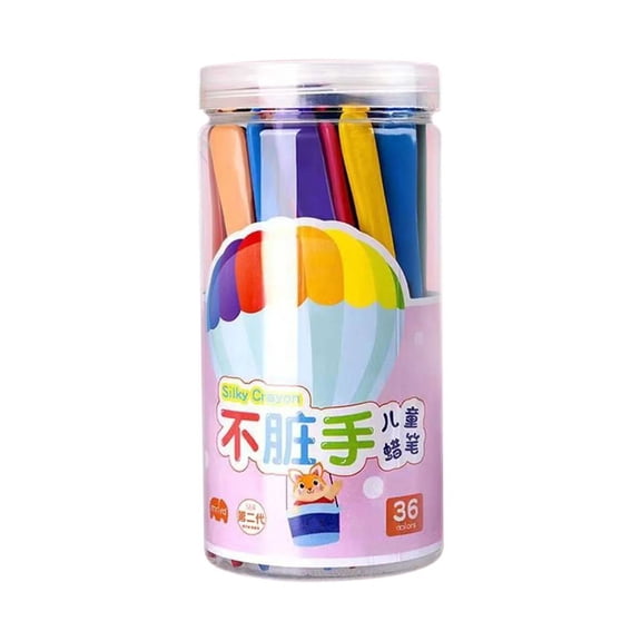 1Set Clearance Sale! Plastic Silky Twistable Crayons Set, Washable Mess-Free Crayons for Drawing (One Size, C)