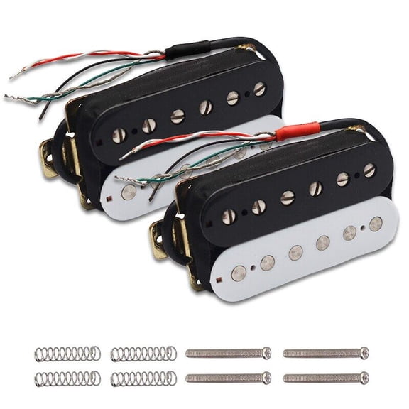 1Set Colorful Humbucker Electric Guitar Pickup Coil Spliting Pickup Dual Coill Pickup 4 Conduct Cable N-7.5K/B-15K Output