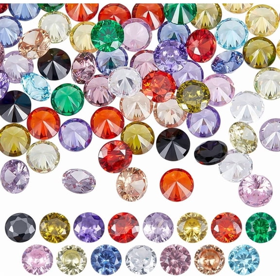 1Set Cubic Zirconia Beads Mixed Color 4x2.5mm 75pcs/set craft