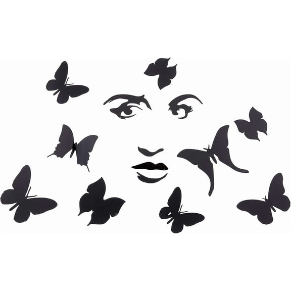 1Set Custom Acrylic Wall Stickers for Home Living Room Bedroom Decoration Butterfly 260x370mm