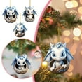 1Set Cute Blue And White Porcelain Dragon Egg Decorative Pendant