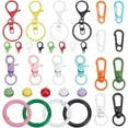 thumbnail image 1 of 1Set DIY Keychain Kits including Zinc Alloy Spring Gate Rings & Lobster Claw Clasps Iron Bell Charm Mixed Color 16x9x4mm Hole: 1.8mm 4 colors 2pcs/color 8pcs, 1 of 6