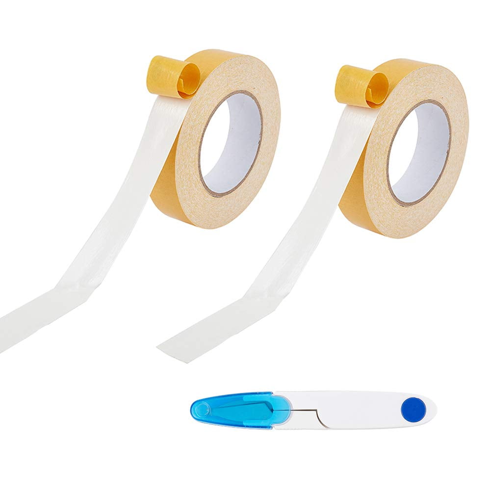 1Set DIY Kit with Double-sided Non-slip Adhesive Tape and Stainless Steel U Shaped Scissors Mixed Color Tape: 30mm about 25m/roll 2rolls/set Scissors: 11.5x1.8cm 1pc/set
