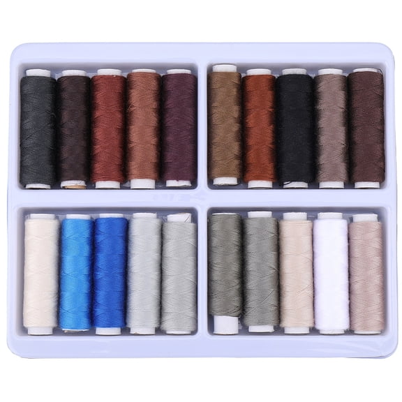 1Set DIY Knitting Wire Tool Kits Machine Embroidery Threads Mixed Color 0.04cm 20 rolls/set