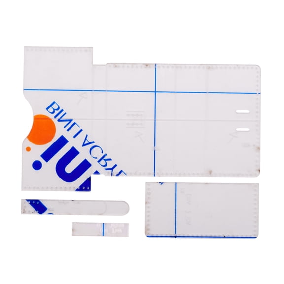 1Set DIY Leather Coin Purse Acrylic Template Acrylic Leather Pattern Leather Templates Clear 50~214x11.5~50x1.5mm Hole: 1.2~2mm 4pcs/set