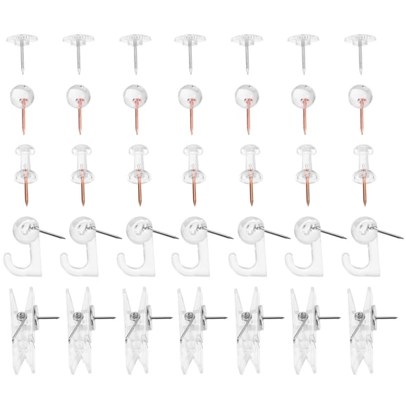 1Set Decorative Picture Hangers Heavy Duty Push Pin Hooks for Home Wall Frames