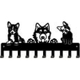 thumbnail image 1 of 1Set Dogs Key Holder Husky 10 Hooks Wall Mounted Shepherd Rack Organizer Iron Home Decor for Bag Hanging Wall Decoration, 1 of 9