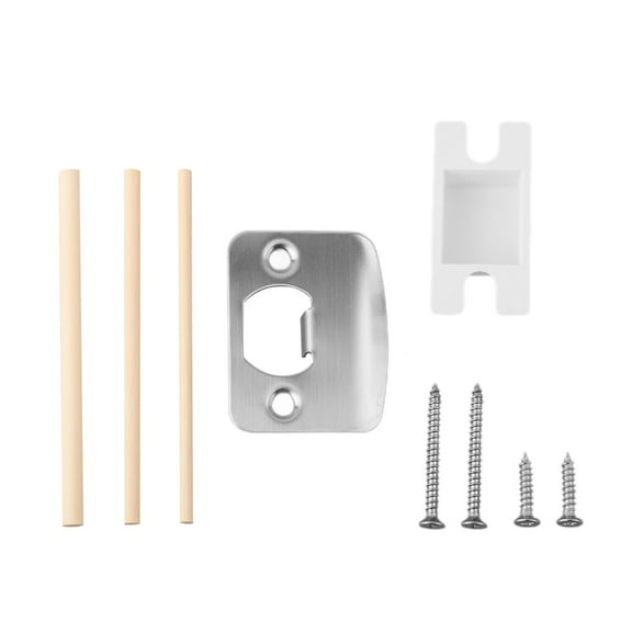 1Set Door Strike Plate Repair Kit Standard Door Latch Restorer Strike Plate For Added Security Measures Hardware