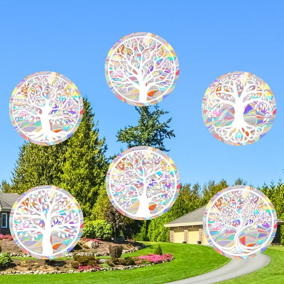 1Set Electrostatic Adsorption Glass Sticker Tree 302x200x0.2mm