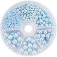 thumbnail image 1 of 1Set Elite about 1113 pcs 6 Sizes (2.5mm 4mm 5mm 6mm 7mm 8mm) No Holes/Undrilled Imitated Round Acrylic Pearl Beads for Vase Fillers Wedding Party Home Decoration Light Blue, 1 of 8