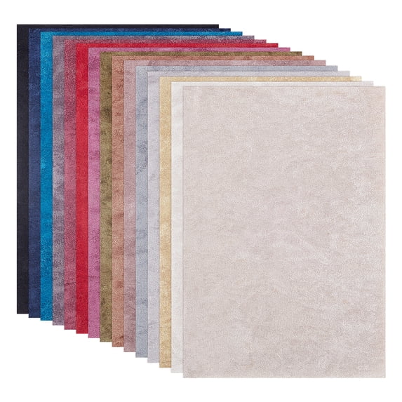 1Set Flannel Fabric Sofa Cover Garment Accessories Rectangle Mixed Color 29~30x19~20x0.05cm 15 colors 1pc/color 15pcs/set