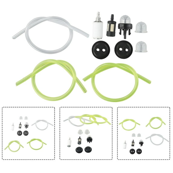 1Set Fuel Line Hose Tube Fuel Primer Bulb Fuel Filter Fuel Tank Seal Gasket Accessories For Lawn Mower Trimmer Garden Power Tool