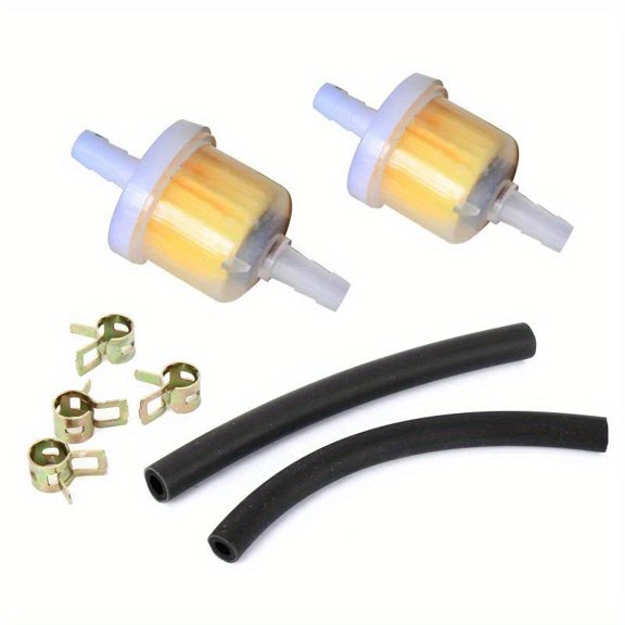 1Set Fuel Petrol Inline Hose Pipe with Clips Universal for 2 Stroke Mini Moto Dirt Bike Quad Gas Gasoline Liquid Oil Filter Pipe