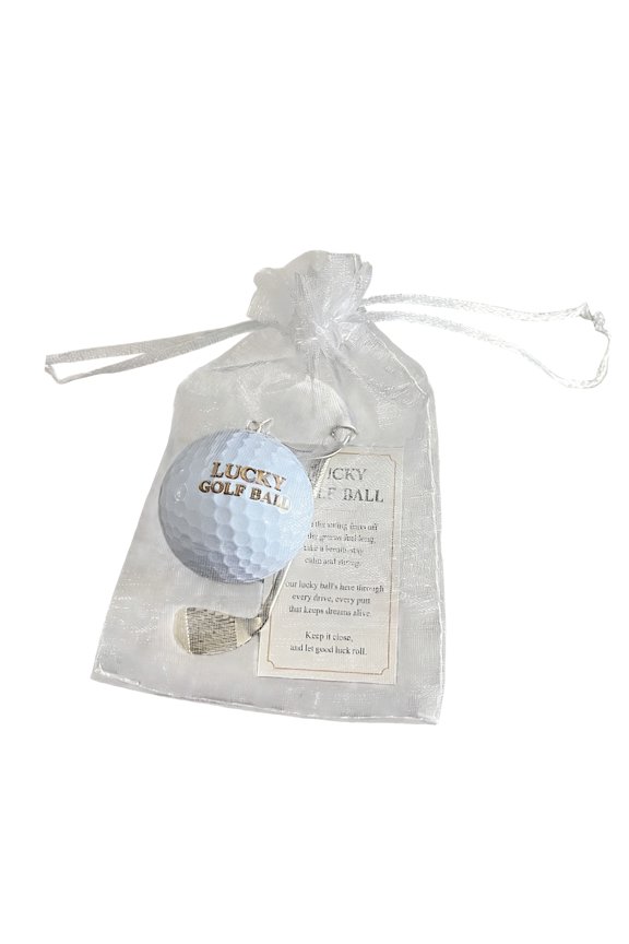 1Set Golf Themed Keychain Gift with Poem Card Included for Golf Players as Thoughtful Present Reducing Anxieties in Sports Life