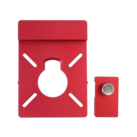1Set Guide Rail Adapter, Straight Line Milling Groove Aluminum Alloy Auxiliary Bracket with Limiter Compatible Most Router