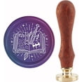 thumbnail image 1 of 1Set Halloween Wax Seal Stamp Sword Vintage Sealing Wax Stamps Magic Book 30mm Retro Wood Stamp Removable Brass Head, 1 of 8