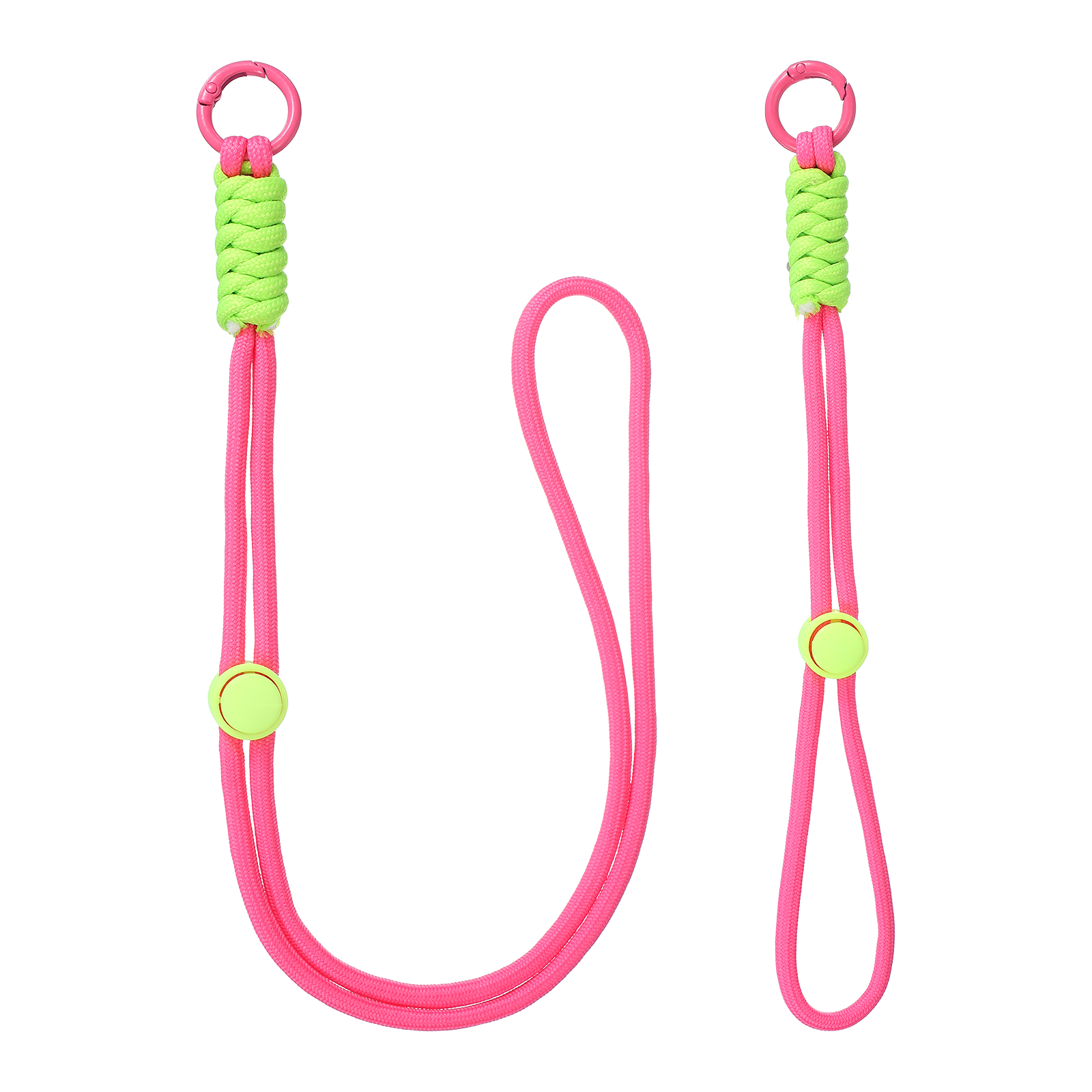 Heavy Duty Paracord Lanyard Keychain With Whistle - Braided Nylon Neck Strap