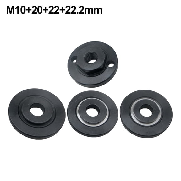 1Set Hexagon M10 100 Angle Grinder Outer Flange Nut Set With 20/22/22.2Mm Press Plate Angle Grinder Metal Pressure Plate M10+20Mm Fangkenuo