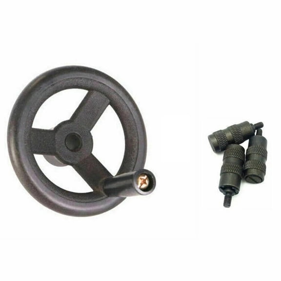 1Set High Quality Milling Machine Fine Feed Black Plastic Hand Wheel & 3X Feed Reverse Knob B125+126 BRIDGEPORT Mill
