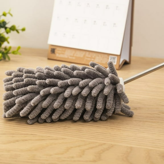 1Set Household Dust Cleaning Tool with Extendable Microfiber Duster for Furniture and Electronics
