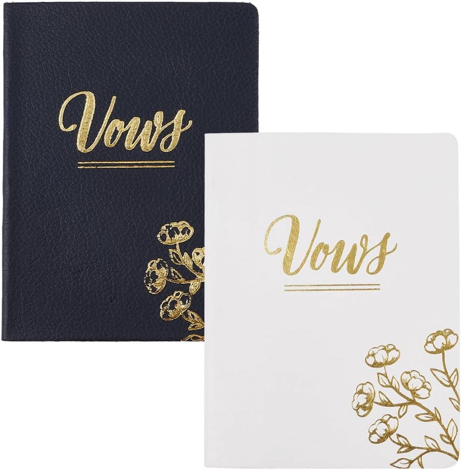 1Set Imitation Leather Wedding Guestbooks Notepad with Gold Foil for Wedding Decoration Rectangle with Flower Mixed Color 133x99x3mm 2 books/set