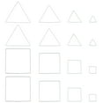 thumbnail image 1 of 1Set Iron Linking Rings for Woven Net/Web with Feather Making Home Wall Decoration Triangle & Square Platinum 16pcs/set, 1 of 7
