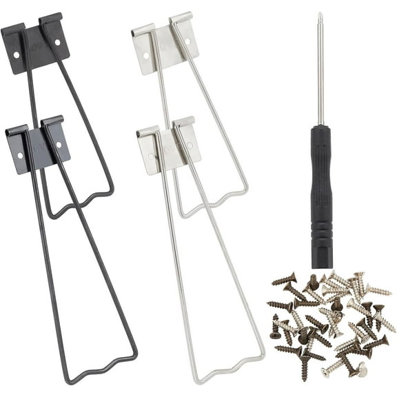 1Set Iron Photo Frame Bracket & Screws Findings with Steel Screwdriver Mixed Color Iron Photo Frame Bracket: 8pcs