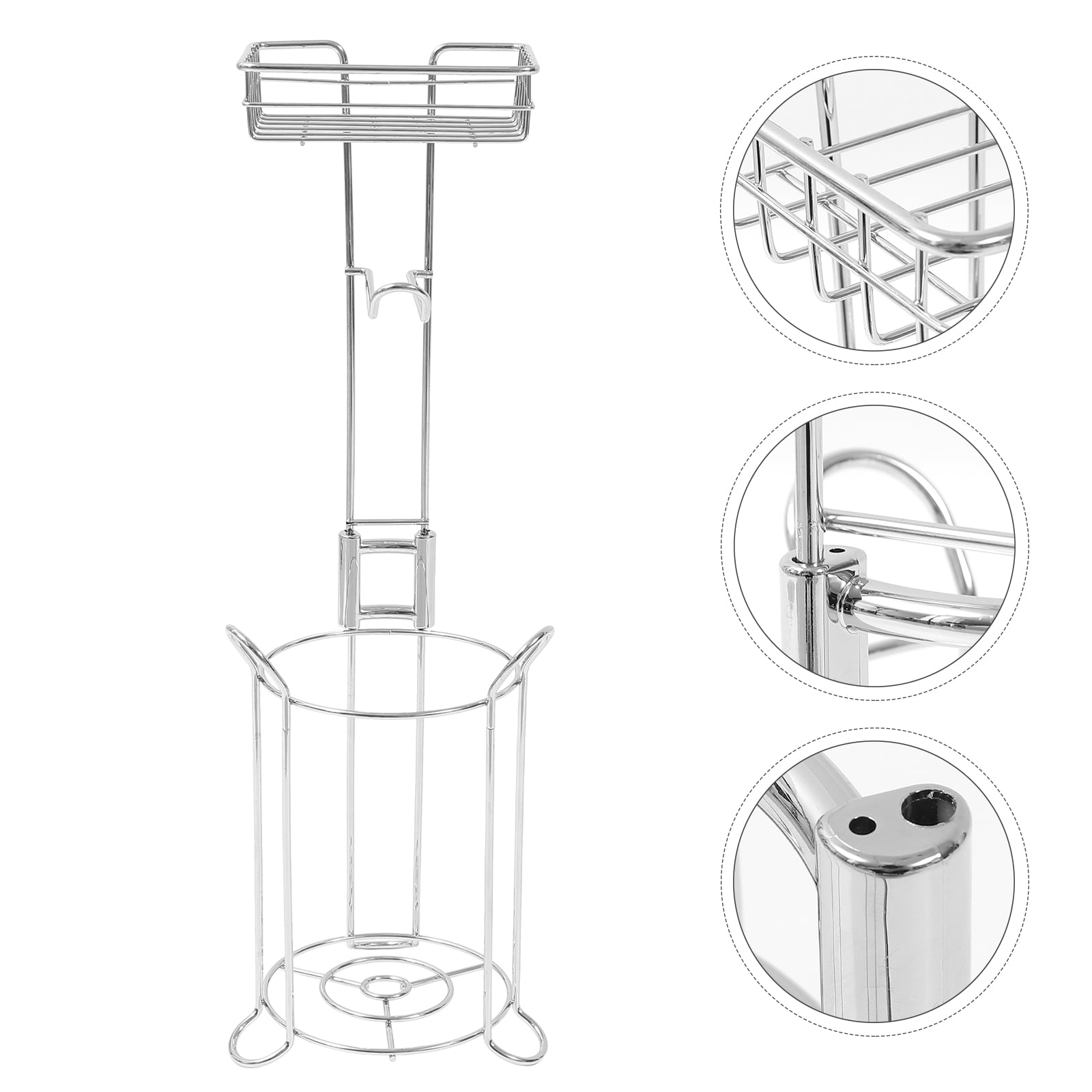 1Set Iron Roll Paper Rack Plated Silver Color for Modern Bathroom and ...