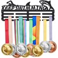 thumbnail image 1 of 1Set Keep Swimming Medal Hanger Display Rack Shakes Funny Medal Holder Iron Hook Frame Ribbon, 1 of 8