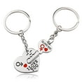 thumbnail image 1 of 1Set Key Chain Rings, Heart Keychain, Matching Couple Gift for Boyfriend Girlfriend, Matching Keychains Best Friend Couples Gifts, Anniversary Birthday Gift for Him Her Girlfriend Boyfriend, Red, 1 of 7