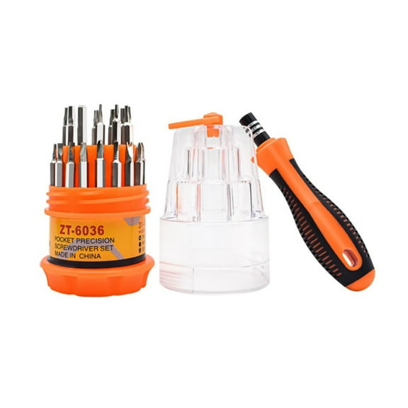 1Set Key Tools Kit Trox Hex Cross Flat Round Five-Star Precision Screwdriver Torx Bits Kit For Computers Telephone Repair Tool Smile Home