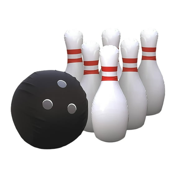 1Set Kids Portable Inflatable Bowling Suit Game Toy Ball for Outdoors