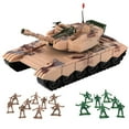 thumbnail image 1 of 1Set Large Size Emulational Military Tank Toy with Random Soldiers Inertia Toy for Children, 1 of 8
