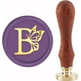 thumbnail image 1 of 1Set Letter B Wax Seal Stamp Butterfly Sealing Wax Stamps 30mm Retro Vintage Removable Brass Stamp Head, 1 of 8