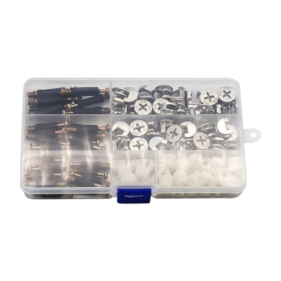 1Set Lock Screws 3 in 1 Connector Bolt Fittings Fasteners Hardware Parts for Drawer Dressers Cabinet
