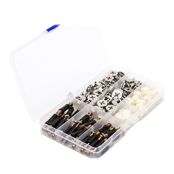 1Set Lock Screws 3 in 1 Connector Bolt Fittings Fasteners Hardware Parts for Drawer Dressers Cabinet