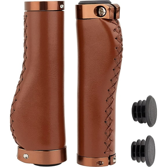 1Set MTB Road Cycling Bicycle Handlebar Cover Grips PU Leather Bike Accessories Handle Grip Lock Bar Brown Handlebar: 137.5x45.5x32mm Inner Diameter: 22mm Dust Plug Sleeve: 27.5x17mm