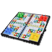 1Set Magnetic Foldable Flying Chess Crawling Mat Ludo Portable Board Game Camping Travel Game Set Aeroplane Chess
