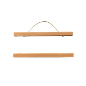 1Set Magnetic Poster Hanger Frame, Teak Wood Magnet Poster Frame for Posters, Prints, Photos, Pictures, Maps, Scrolls, and Canvas Artwork