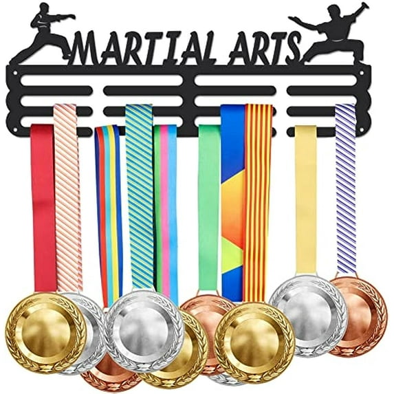 1Set Martial Arts Medal Display Rack Chinese Kung Fu Medal Hanger Iron Wall Mounted Hooks